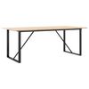 vidaXL Dining Table O-Frame 200x100x75 cm Solid Wood Pine and Steel