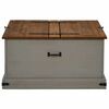 vidaXL Storage Chest HALDEN Grey 91x91x47 cm Solid Wood Pine