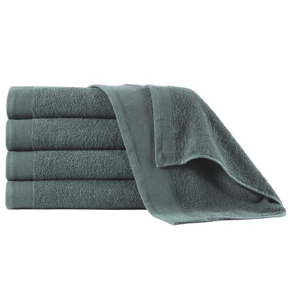 vidaXL Shower Towels 5 pcs Cotton 450 gsm 70x140 cm Green