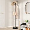 vidaXL Coat Stand with Umbrella Holder Black 180 cm Powder-coated Iron