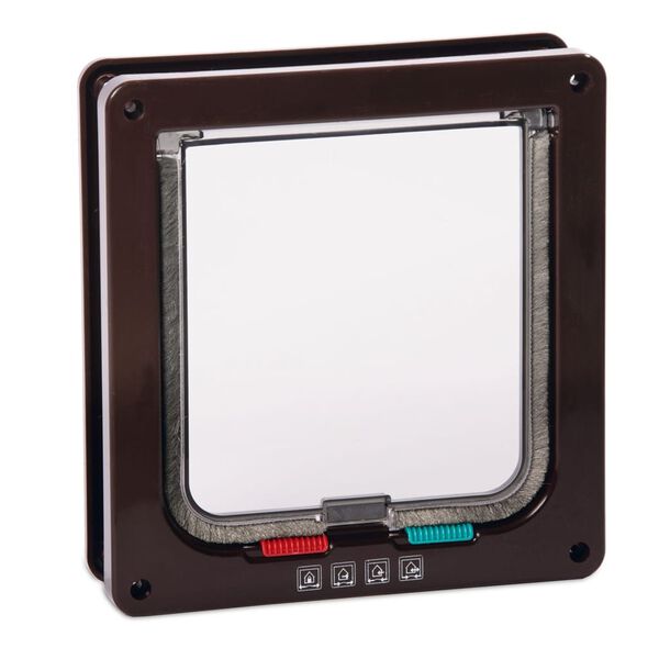 Karlie 4-way Lockable Cat Door Porta 19.2x5x20 cm Brown