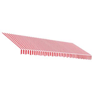 vidaXL Replacement Fabric for Awning Red and White Stripe 4.5x3.5 m