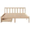 vidaXL Bed Frame without Mattress 150x200 cm King Size Solid Wood Pine