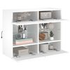 vidaXL TV Wall Cabinet with LED Lights White 78.5x30x60.5 cm