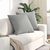 vidaXL Sofa Pillows 2 pcs Light Grey 80 x 80 cm Fabric