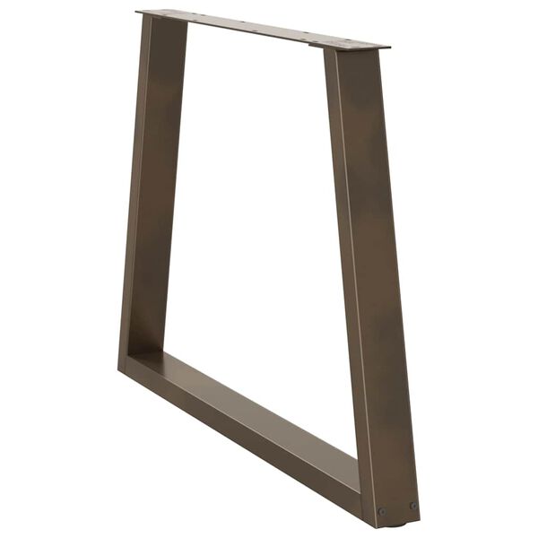 vidaXL Dining Table Legs V-Shape 3 pcs Natural Steel 100x(72-73.3) cm Steel