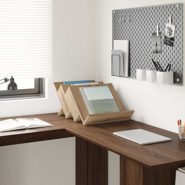 vidaXL Magazine Rack Artisan Oak 53 x 40 x 28.5 cm Engineered Wood