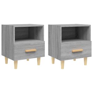 vidaXL Bedside Cabinets 2 pcs Grey Sonoma 40x35x47 cm