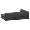 vidaXL Ergonomic Dog Bed Mattress 60x42 cm Linen Look Fleece Dark Grey