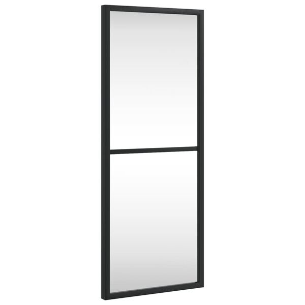 vidaXL Wall Mirror Black 20x50 cm Rectangle Iron