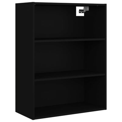 vidaXL Hanging Wall Cabinet Black 69.5x32.5x90 cm