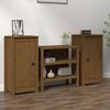 vidaXL Sideboards 2 pcs Honey Brown 39x35x80 cm Solid Wood Pine
