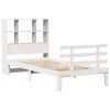 vidaXL Bookcase Bed without Mattress White 90x200cm Solid Wood Pine