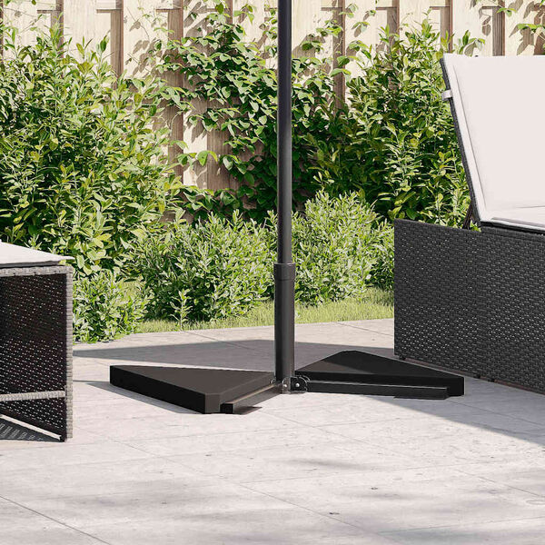 vidaXL Umbrella Weight Plates 2 pcs Black Granite Triangular 14 kg