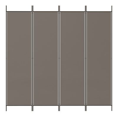 vidaXL 4-Panel Room Divider Anthracite 698x180 cm Fabric