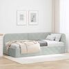vidaXL Corner Bed Frame with Headboard Light Grey 100 x 200 cm Velvet