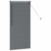 vidaXL Window Blind with Curtains Manual Dark grey Aluminium