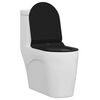 vidaXL Toilet Seat Adjustable Black 48.5 x 36 x 5 cm Polypropylene