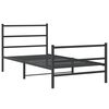 vidaXL Metal Bed Frame without Mattress with Footboard&nbsp;Black 100x190cm
