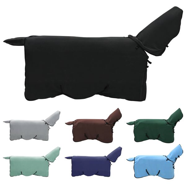 vidaXL Horse Blanket Black Polyester