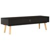 vidaXL TV Cabinet Black 120x35x35 cm Solid Pinewood