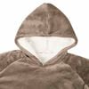 vidaXL Blanket Hoodie Camel 95 x 85 cm Fleece and Flannel