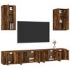 vidaXL 6 Piece TV Cabinet Set Smoked Oak Engineered Wood