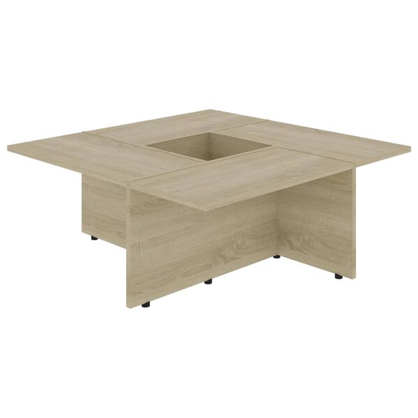 vidaXL Coffee Table Sonoma Oak 79.5x79.5x30 cm Engineered Wood
