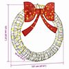 vidaXL Wreath with 150 LEDs Warm white 121 x 121 x 10 cm Rattan