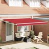 vidaXL Manual Retractable Awning Red 400 x 300 cm