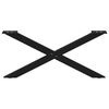 vidaXL Coffee Table Legs X-Shaped 2 pcs Black 70x(30-31) cm Steel