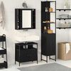 vidaXL Bathroom Furniture Set 3 pcs Black Oak Engineered Wood