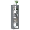 vidaXL Wall Cube Shelf Grey 37x29.5x134.5 cm MDF