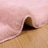 vidaXL Faux Rabbit Fur Rug Olite Pink &Oslash; 80 cm Polyester