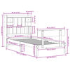 vidaXL Bookcase Bed without Mattress 90x200 cm Solid Wood Pine
