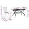 vidaXL Garden Dining Set 5 pcs Black Aluminium