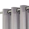vidaXL Curtains with Metal Rings 2 pcs Cotton 140x175 cm Grey