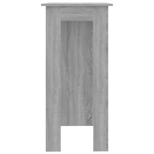 vidaXL Bar Table with Shelf Grey Sonoma 102x50x103.5 cm Engineered Wood