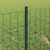 vidaXL Fence and Post Green 0.4 x 25 m Steel