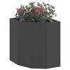 vidaXL Corner Planter Black 30 x 30 x 35 cm Steel