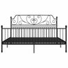 vidaXL Bed Frame without Mattress Black Metal 200x200 cm