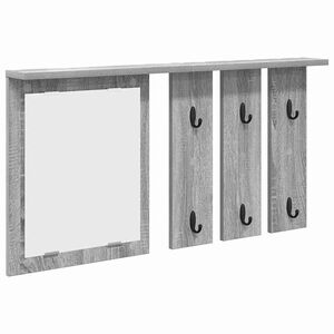 vidaXL Wall-Mounted Coat Rack Wall-Mounted Grey sonoma 85 x 10 x 45 cm
