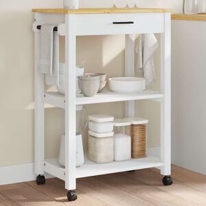 vidaXL Kitchen Trolley MONZA 60x40x88.5 cm Solid Wood Pine
