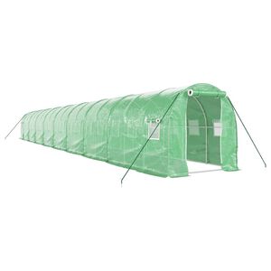 vidaXL Greenhouse with Steel Frame Green 36 m&sup2; 18x2x2 m
