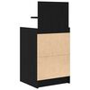 vidaXL Bedside Cabinets with 2 Drawers 2 pcs Black 38x34x80 cm