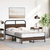 vidaXL Bed Frame without Mattress 140x200 cm Brown Oak Engineered Wood
