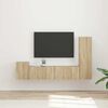 vidaXL TV Cabinet Set Wall-mounted 4 pcs Sonoma Oak Engineered Wood