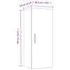 vidaXL Wall Cabinet Smoked Oak 34.5x34x90 cm Engineered Wood