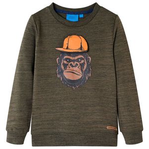 Kids' Sweatshirt Dark Khaki Melange 92