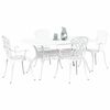 vidaXL Garden Dining Set 5 pcs White Aluminium
